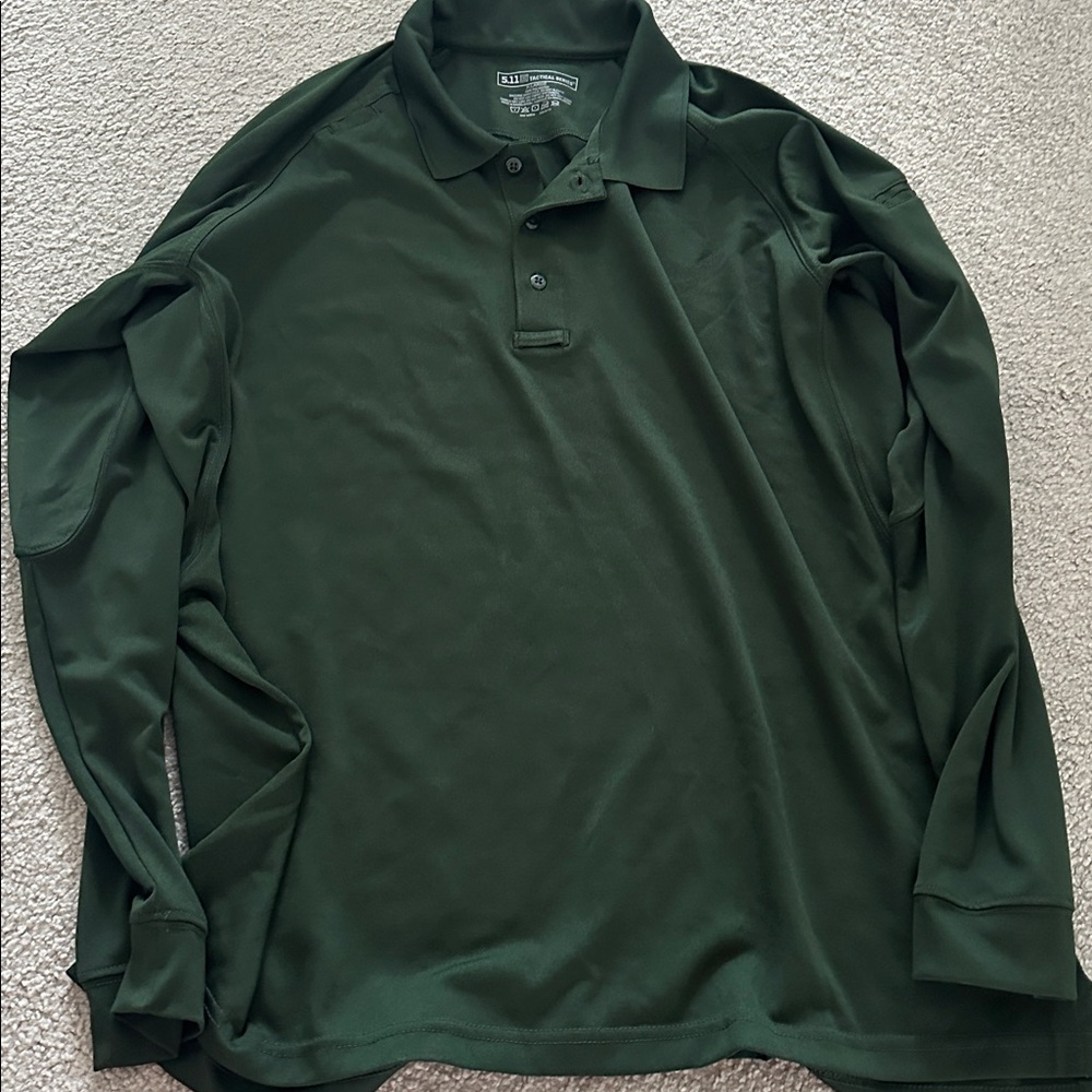 5.11 Tactical Men's Green Shirt - Picture 4 of 5